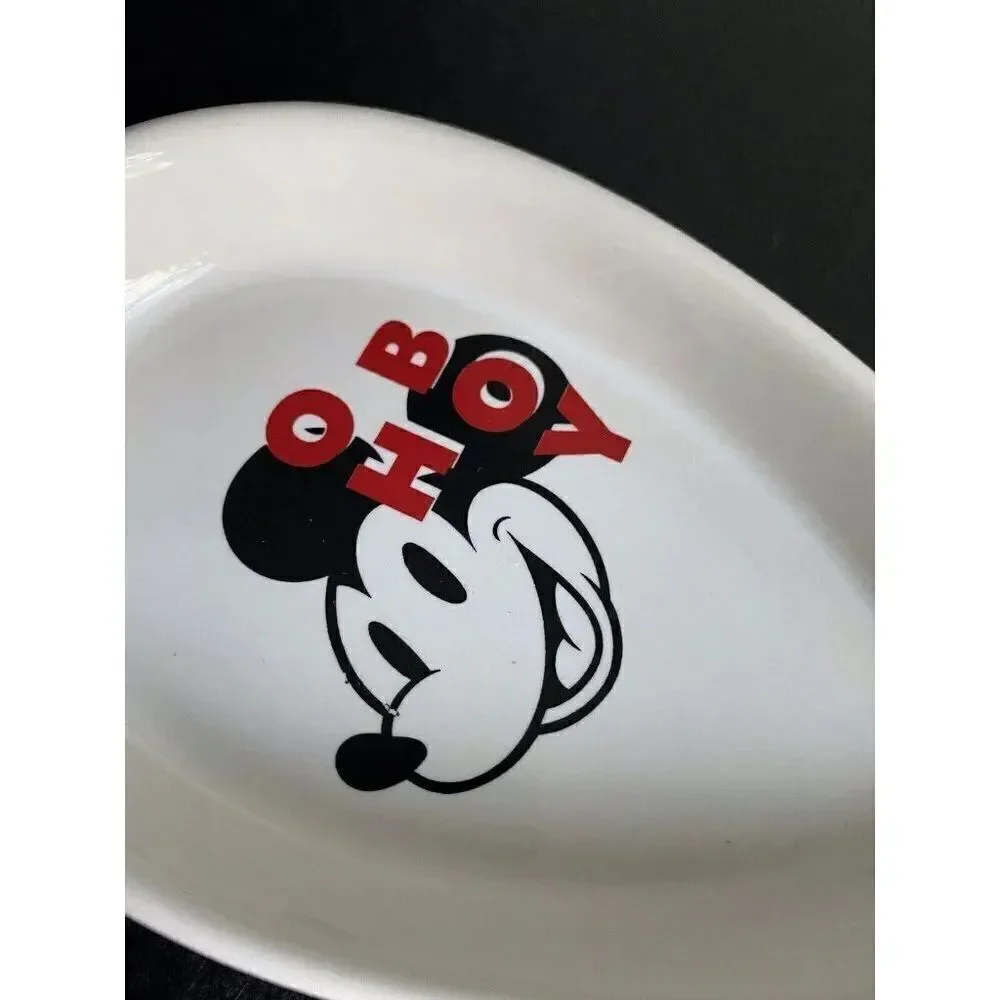Disney Kitchen Mickey‎ Mouse Classic Spoon Rest Ceramic “Oh Boy!” New